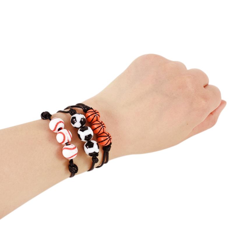 10/20 шт., спортивные тематические браслеты для вечеринок, футбольные, бейсбольные, баскетбольные бусины, очаровательные детские сувениры на день рождения, подарок для гостей, пиньята, наполнитель