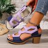 Fashion High Heels Platform Platform Block Heel Sandals Fish Mouth Fashion Sandals