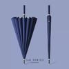 Japan fashion Fresh Long Handle Umbrella Double Straight Umbrella Women Simple 16-Bone Reinforced Curved Handle Umbrella Printable Logo