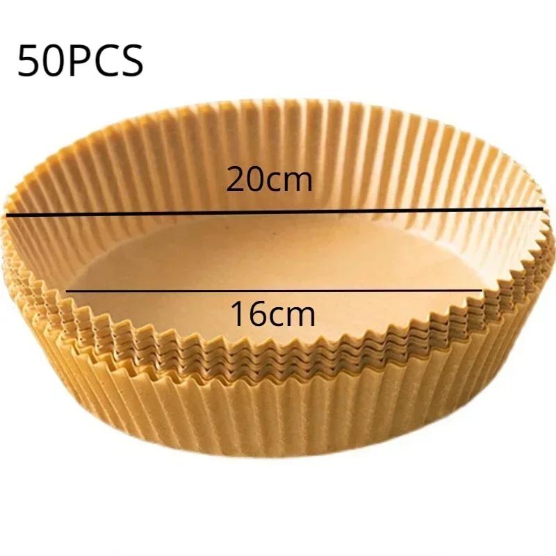 50/100 шт. одноразовые бумажные формы для выпечки для фритюрницы антипригарный коврик силиконовая бумага квадратная круглая аксессуары для фритюрницы