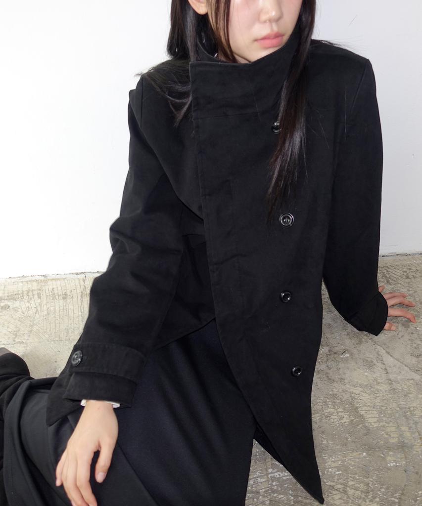 NUAKLE (W) Vincent Double Coat_Black