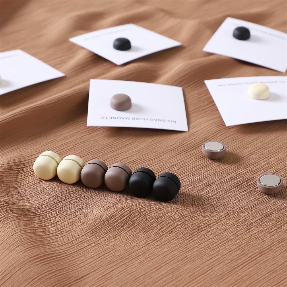 Safe Macaron Color Hijab Brooch Strong Metal Plating Magnetic Hijab Clip Luxury No Hole Pins Brooches Magnet For Muslim