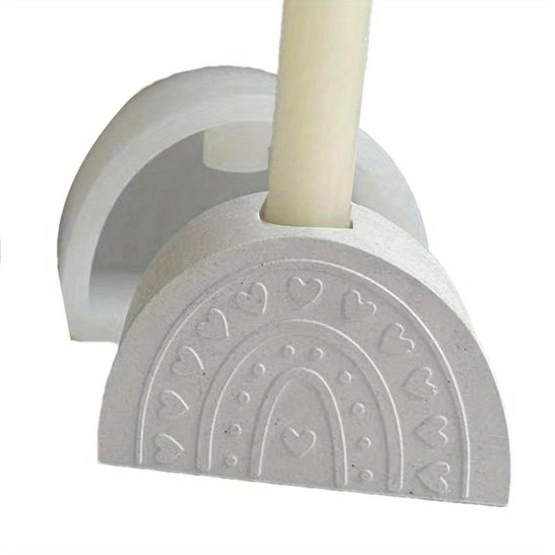Candlestick Molds Candlestick Stand Rainbow Bridge Shaped for Decoration Crafts Aesthetic Home Clay Craft