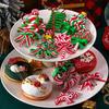 Christmas Tree Decorations 16 Pcs Lollipop Ornaments, Red Green Striped Peppermint Swirl Candy Cane Reusable Holiday Ornaments Hanging Decoration,