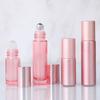 1 шт. стеклянный флакон-роллер 5/10 мл розовый флакон-роллер эфирное масло блеск для губ многоразовый тюбик пустая банка стеклянный флакон для духов