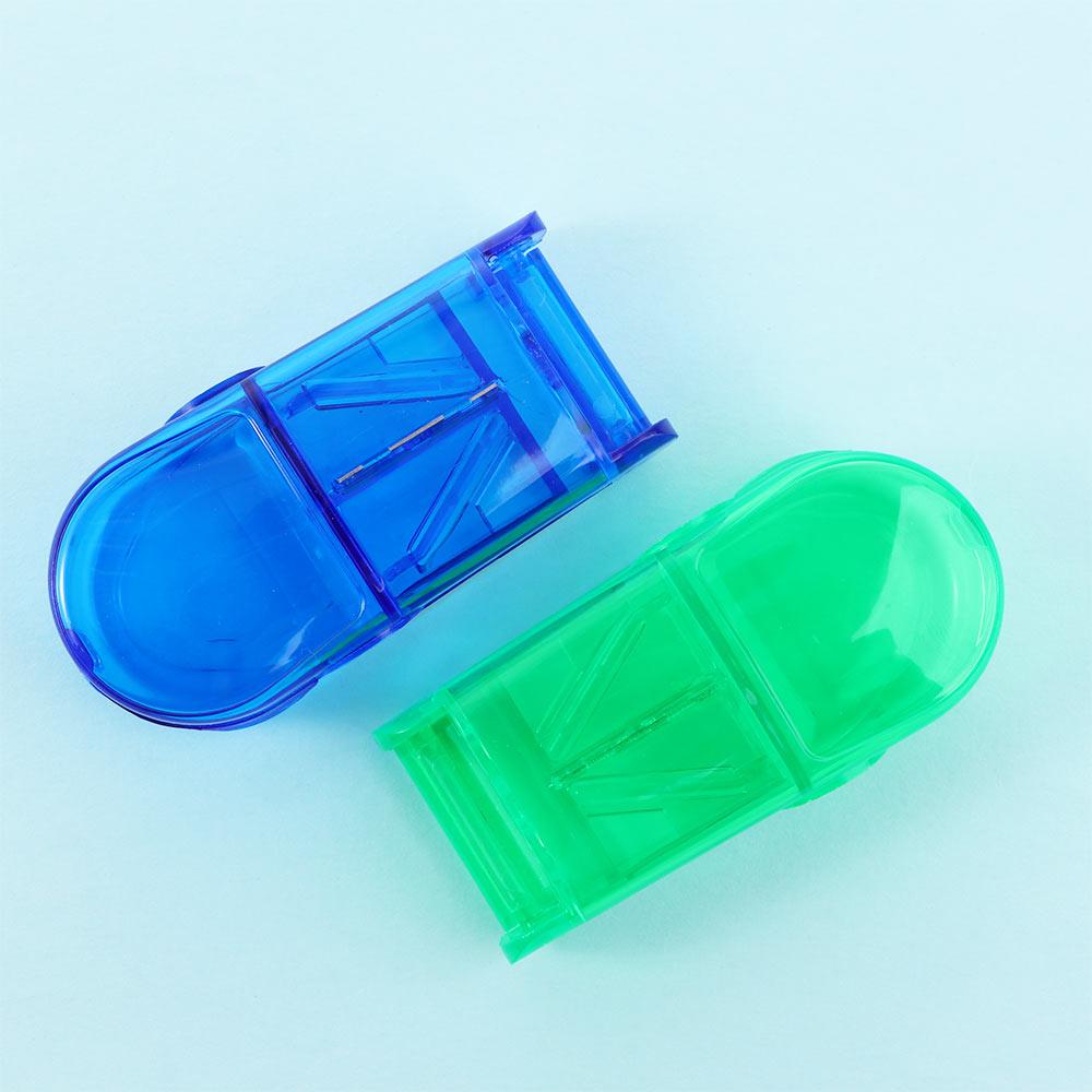 Dose Box Cut Slicer Pills Container Storage Box Safety Pill Cases Pill Cutter Splitter Drug Box