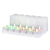 12 PCS Flameless Candles Realistic LED Cordless Tealight Candles 6 Colors Changing with Frosted