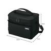 Термосумка Soft Cooler 5 л, полностью черная, изолированная сумка, 5-слойная конструкция изоляции, складная, компактная, водоотталкивающая ткань, тип-коробка, RFD-0051 ALB