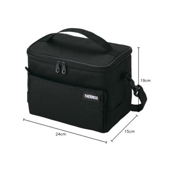 Термосумка Soft Cooler 5 л, полностью черная, изолированная сумка, 5-слойная конструкция изоляции, складная, компактная, водоотталкивающая ткань, тип-коробка, RFD-0051 ALB