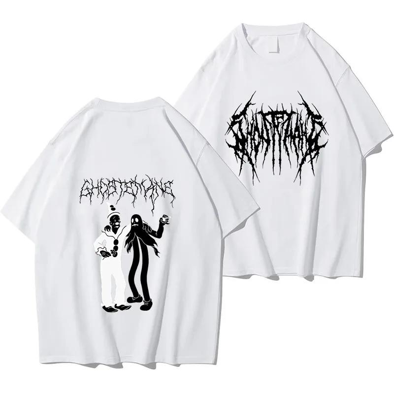 Мужская футболка с графическим принтом Ghostemane, модная футболка в стиле хип-хоп, металл, рок, готика, уличная футболка больших размеров для мужчин