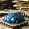 Beetle Shaped Coffee Cup Funny Drink Mug for Car Fans Novelty Tea Cup Home Office Decor Creative Gifts for Beetle Lovers