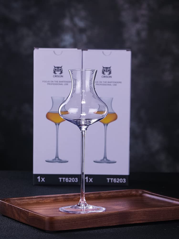 Grappa Wine Glasses, 135ml Capacity, Set of 2, Lead-Free Crystal Glass, Thin