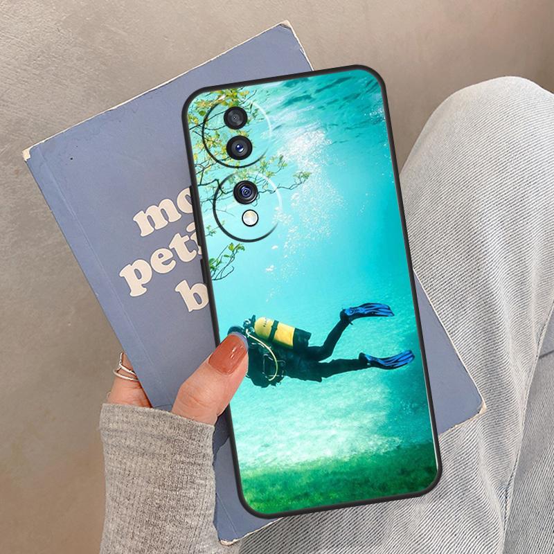 Чехол для телефона Honor Win RT 400 200 90 70 X8c X8b X9a X9b X9c X9d с изображением дайвера для дайвинга For Honor Magic 8 Pro 5 6 7 Lite