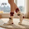Winter Holiday Gift Storage Bags 3D Knit Animal Christmas Stockings, Rudolph Reindeer Highland Cow Fox And Funny Head Stockings Polar Bear Design,