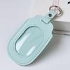 PU Leather ID Badge Holder with Clear Window Detachable Key Ring Anti-fall Card Case for Nurses Students Employees