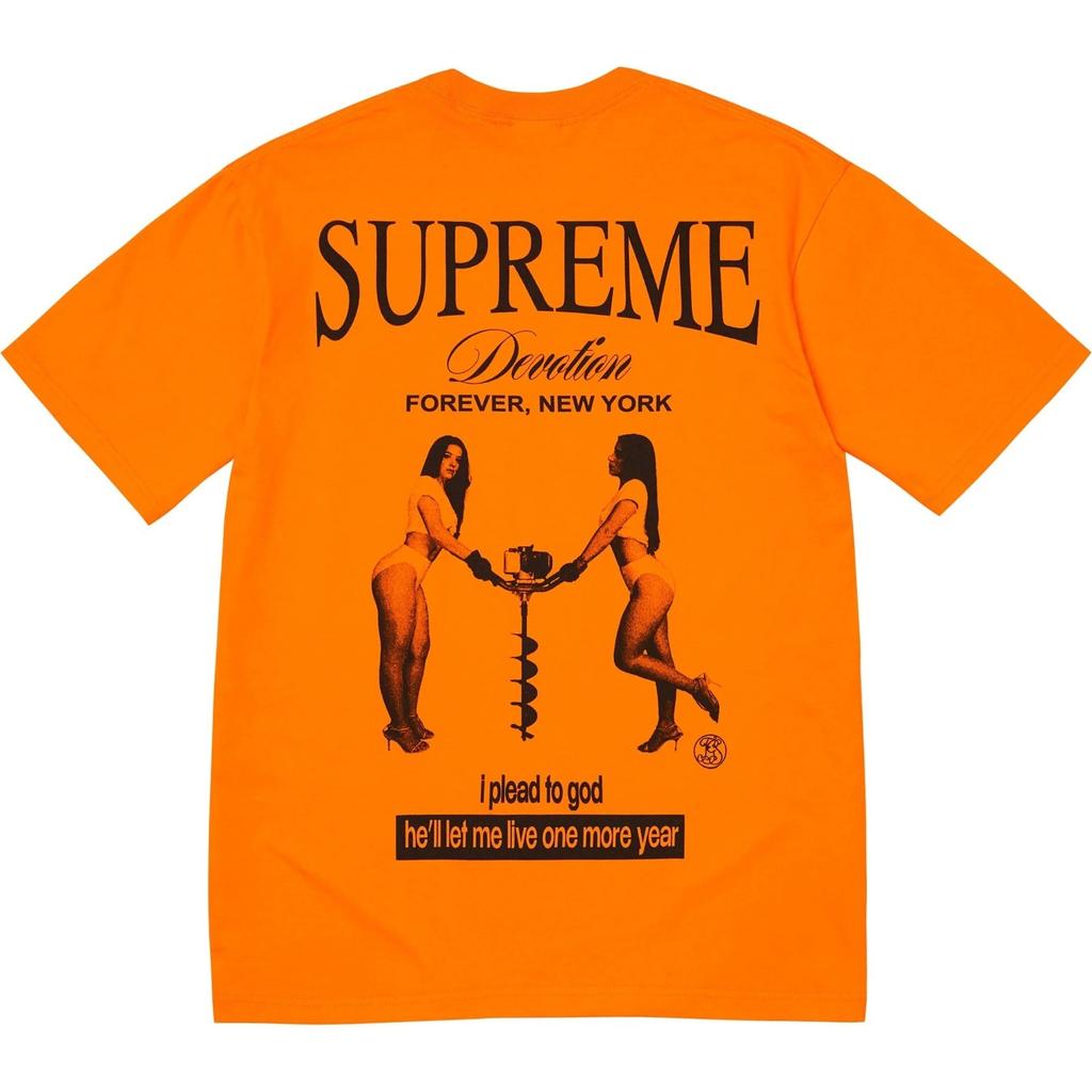 Supreme Оранжевая футболка 'Devotion'
