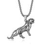 Fashion Personality Domineering Tiger Titanium Steel Men'S Necklace, Trendy Man Pendant Jewelry