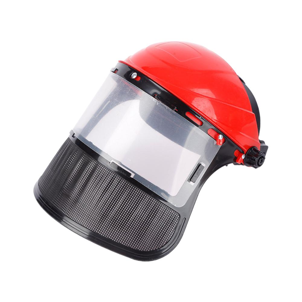 PVC Protective Mask Mesh Clear Face Shields Splash Resistant Safety Helmet Hat  Weeding