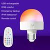 Перезаряжаемая светодиодная лампа E27/E26 RGB с пультом дистанционного управления, бесступенчатым диммированием, трехцветным светом для настенных светильников, люстр, настольных ламп, таймер