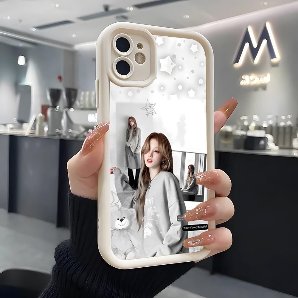 Чехол для телефона Singer S-Song Y-Yuqi Для IPhone Air 17 Pro Max 16 E 15 14 Pro Max 13 12 11 Mini Plus Мягкий Силиконовый Белый Чехол