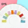 100 Pcs Colorful Bear Beads Clear Acrylic Colored Bear Beads Mini Bear Charms for Bracelet Necklace DIY Crafts Jewelry Making Supplies
