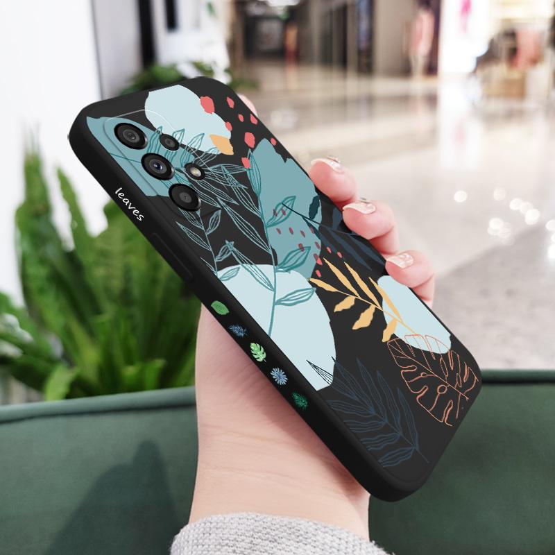 Sparse Leaf Phone Case For Samsung Galaxy A73 A53 A33 A23 A13 A03 A72 A52 A52S A32 A22 A12 A71 A51 A31 A21S 4G 5G Cover