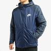 Nike Спортивная одежда Логотип Повседневная Ветровка С капюшоном Хлопковая куртка Зимние Мужские куртки Темно-синий 861789-429