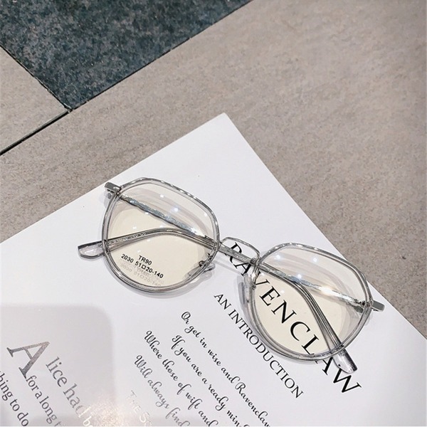 Women Men Fashion Round Myopia Glasses Anti-blue Light Oversized Eyeglasses Frames Students Metal Clear Glasses -1.0 -1.5 -2.0 -2.5 -3.0 To -6.0