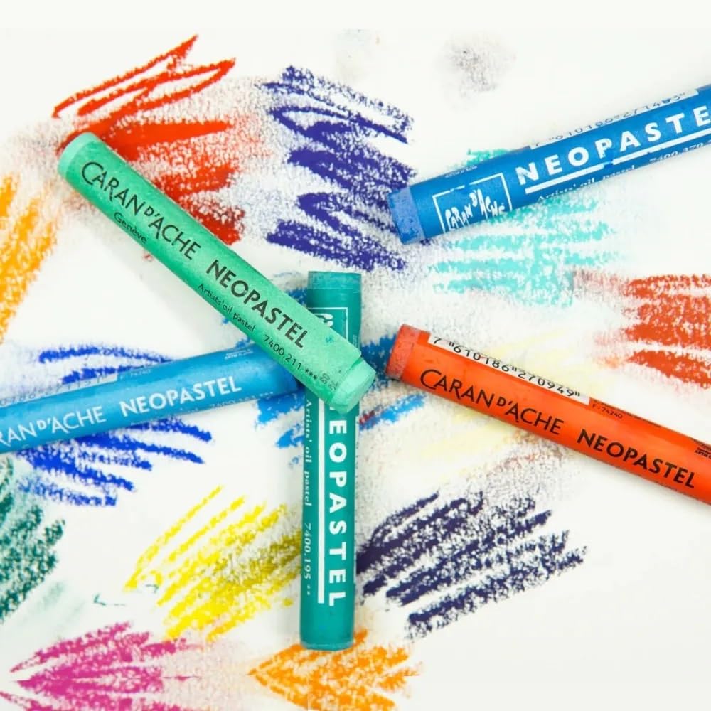 Набор пастельных красок Caran Neo Pastel 96 цветов в деревянной коробке d'Ache 7400-996