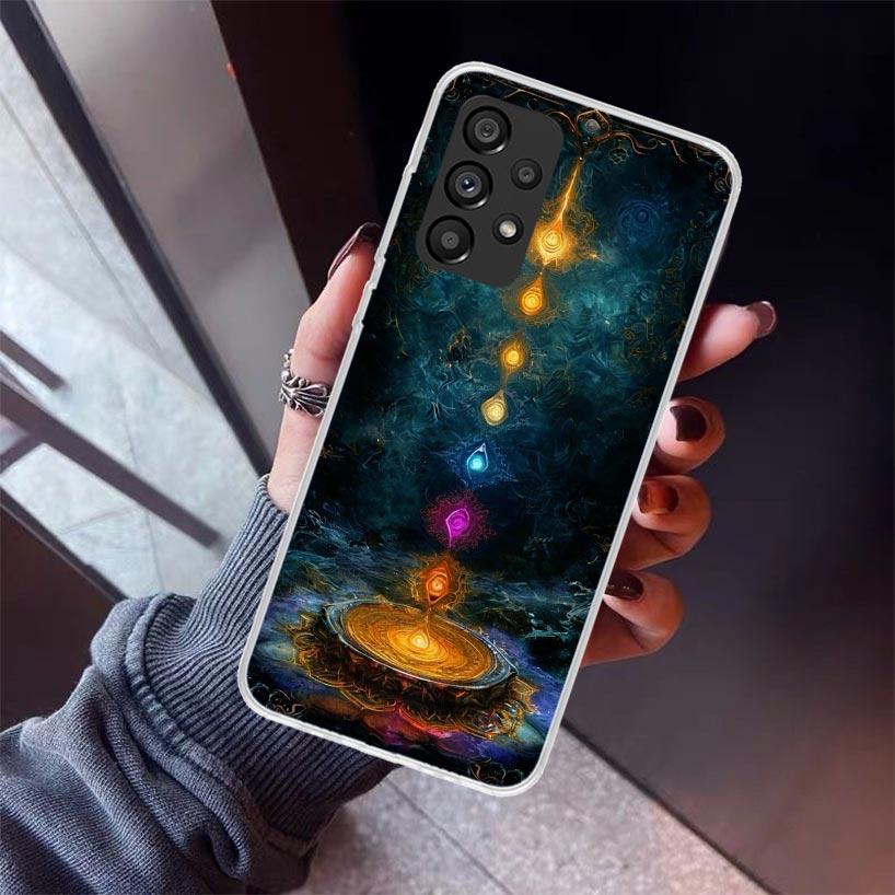 Yoga Chakra Spiritual Energy Universe Phone Case For Samsung Galaxy A52 A51 A50S A32 A22 A12 A02S A72 A71 A31 A70 A30S Note 20 U