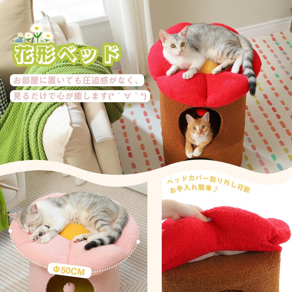 PAWZ Road Cat Cat Storage Cat Dog Dog Small Dogs and Multiple Interior Space With Pet Cat Toy Height L 2nd Brown Bed, House, Dome, Chigura, Space,