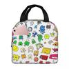 Bfdi Pattern Insulated Lunch Bag for Women Children Portable Food Boxes Thermal Lunch Box Tote