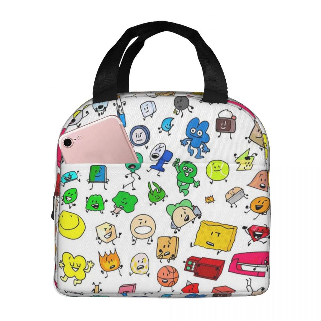 Bfdi Pattern Insulated Lunch Bag for Women Children Portable Food Boxes Thermal Lunch Box Tote