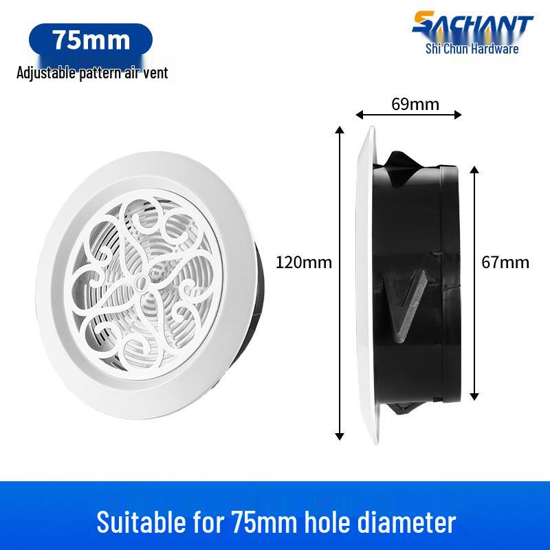 Регулируемый круглый ABS-диффузор для центрального кондиционирования