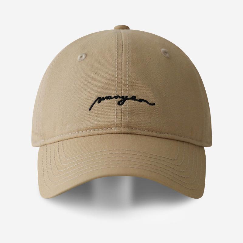 Summer baseball cap pure cotton simple versatile soft top hat wide brim big head circumference cap men's and women's models