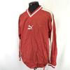 Сделано в Японии PUMA Пуловер Ветровка S-M Мужской Красно-белый Нейлоновый Топ(ИСПОЛЬЗОВАЛ)