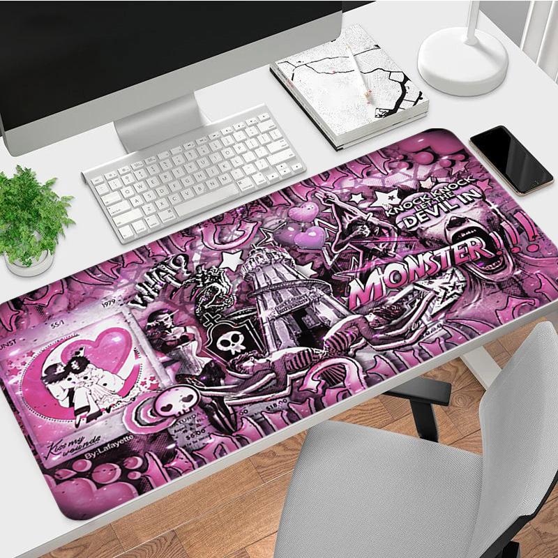 Gothic Art Xl Gaming Mouse Pad Nonslip Rubber Base Stitched Edge Waterproof Desk Mat For Pc Laptop Gamer Office Computer Accessories C92951