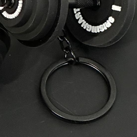 Брелок Подвеска Легкий Прочный Мягкая Резина Металл Дизайн Гантели Съемный Шарм для Фитнес-Сумки Держатель для Ключей Спортивный Подарок Аксессуар