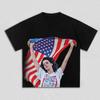 Футболка с принтом флага Lana Del Rey Lust for Life, унисекс, повседневная, 100% хлопок, короткий рукав, винтажный стиль, уличный стиль, женская и мужская футболка