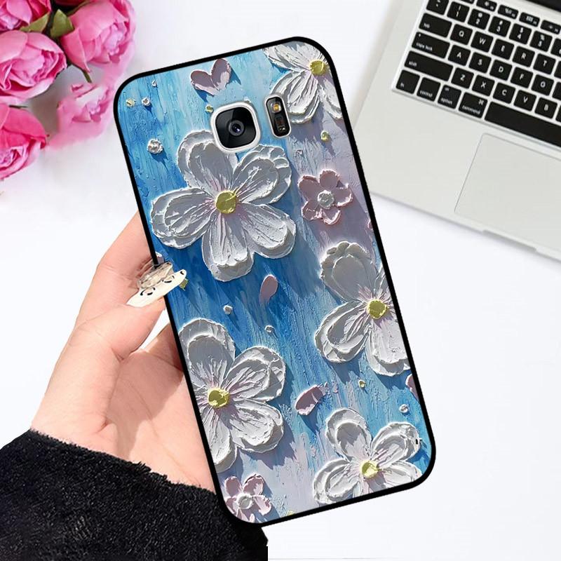 Для Samsung Galaxy S7 Edge Силиконовый Чехол Астронавт Милый Мягкий ТПУ Чехол для Телефона Для Samsung Galaxy S6 S7 S 7 Edge Задняя Крышка Бампер