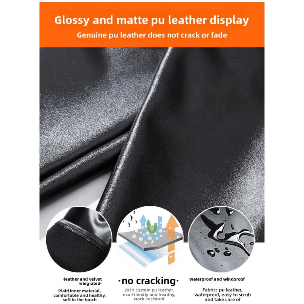 Кожаные брюки, женские облегающие брюки с высокой талией, новый стиль с эффектом лифтинга бедер, глянцевые матовые осенне-зимние с толстыми флисовыми леггинсами