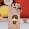 Attack on Titan Double-Sided Transparent Acrylic Keychain, Eren Levi Mikasa Erwin Pendant
