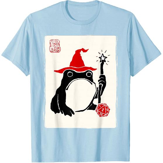 NAT 1 DND Board Games Men Funny Japanese Frog T-Shirt