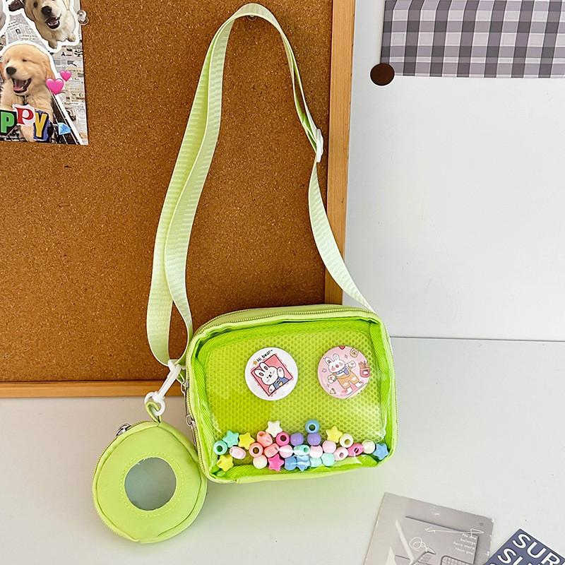 Girl Pvc Small Crossbody Bag With Zipper Pocket For Daily Casual Use