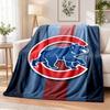 Chicago Cubs Printed Flannel Blanket Warm Comfort Bed Throw For Indoor Home Decoration