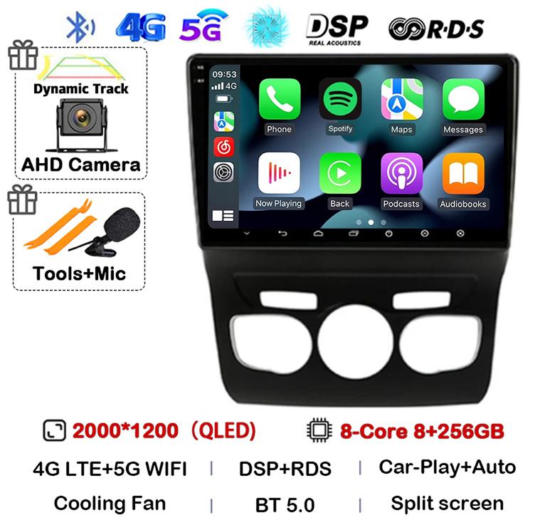 Android 14 CarPlay Auto For Citroen C4 C4L DS4 2013 2014 2015 2016 Car Radio Multimedia Video Player GPS 4G+WIFI 360 Camera DSP