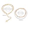 Punk Colorful Zircon Cross Pendant Pants Chain for Women Men Gothic Multi Layer Imitation Pearl Chain Waist Chain Jeans Jewelry