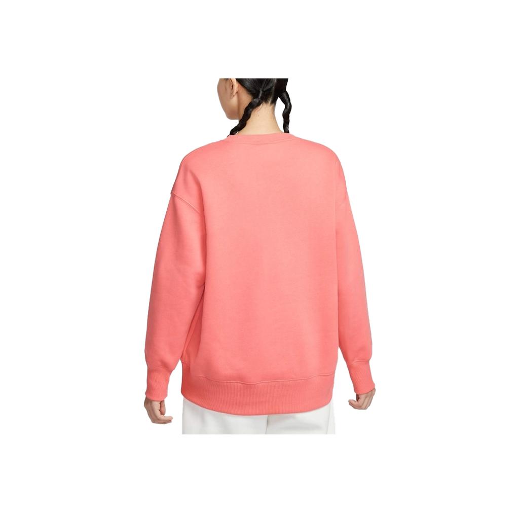 Nike Phnx Flc Os Длинный рукав Круглый свитер Женские толстовки Розовый FZ4271-814