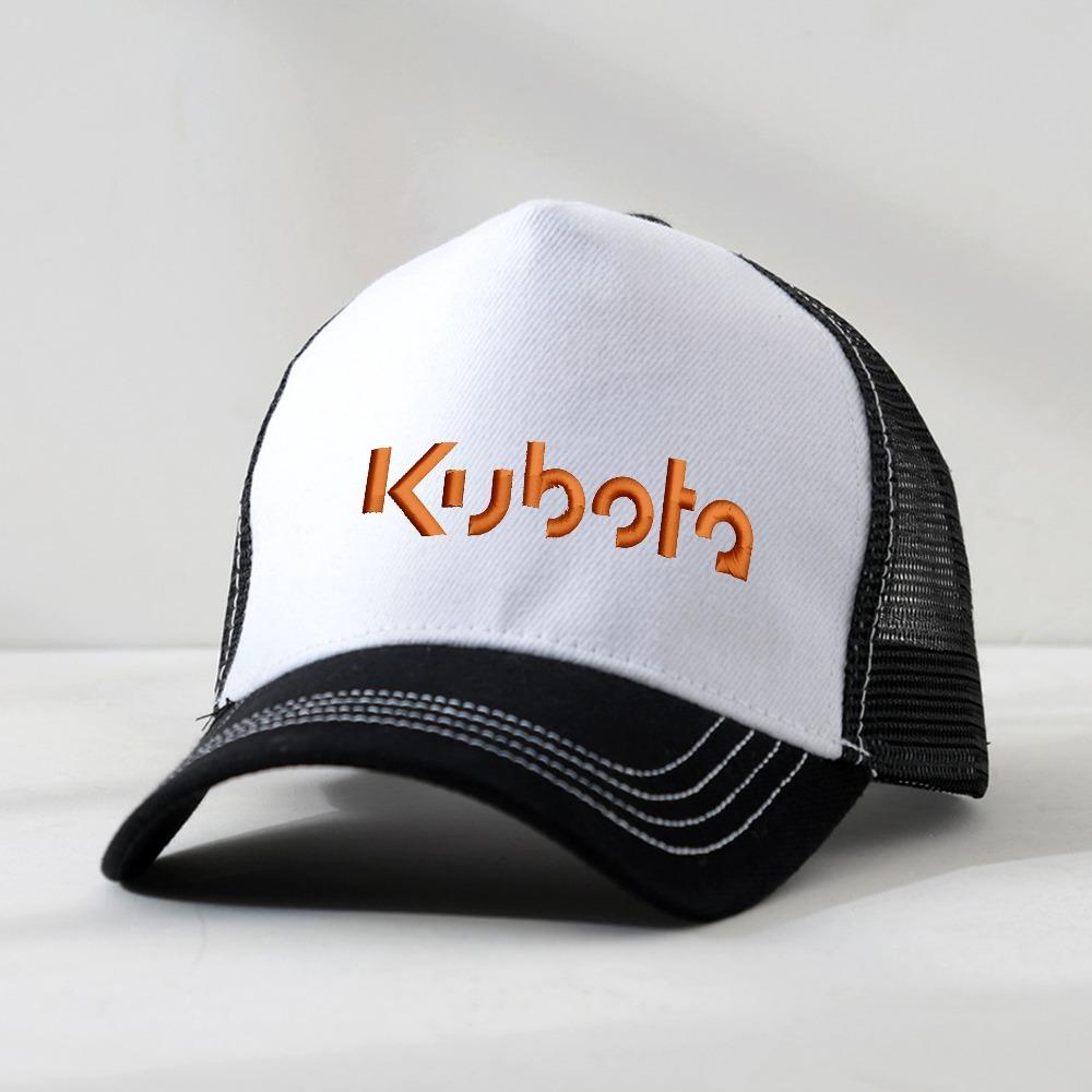 Трактор KUBOTA Черная Бейсболка Унисекс Повседневная Snapback Кепка Для улицы Все сезоны Сетчатая дышащая Тракер Кепка Gorras