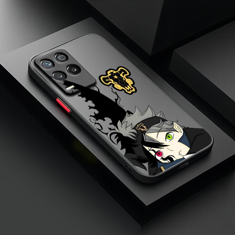 Черный клевер аниме крутой для OPPO A98 A96 A94 A93 A78 A77S A76 A74 A73 A72 A57E S A56S матовый полупрозрачный чехол для телефона
